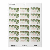 Rustieke bladeren rode bessen kerst bruiloft adres etiket (Full Sheet)