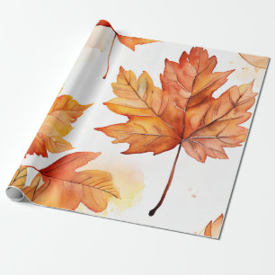 Rustieke bladeren: warme herfstpatronen cadeaupapier