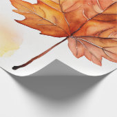 Rustieke bladeren: warme herfstpatronen cadeaupapier (Hoek)