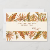 Rustieke bladeren zal je mijn bruidsmeisje uitnodi kaart (Achterkant)