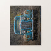 Rustieke Blauwe Auto Legpuzzel (Verticaal)