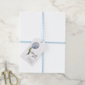 Rustieke blauwe ballon dank u Baby shower Cadeaulabel (Met Touw)