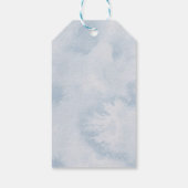 Rustieke blauwe ballon dank u Baby shower Cadeaulabel (Achterkant)