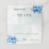 Rustieke Blauwe Bloem Gepersonaliseerd bruiloft Plaatskaartje (Buitenkant ongevouwen)