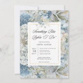 Rustieke Blauwe Bloemen Iets Blauw Vrijgezellenfee Kaart (Voorkant)