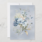 Rustieke Blauwe Bloemen Iets Blauw Vrijgezellenfee Kaart (Achterkant)