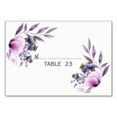 Rustieke Blauwe Bloemen Land Schuur Tafel Kaart (Voorkant)