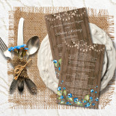 Rustieke Blauwe Bloemen Lichten Quinceanera Progra