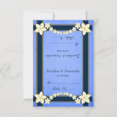 Rustieke Blauwe Bloemen Tafel Plaats Kaarten (Voorkant)