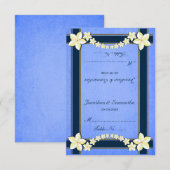 Rustieke Blauwe Bloemen Tafel Plaats Kaarten (Voorkant / Achterkant)