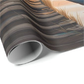 Rustieke blauwe boot Morning Sky Reflection Cadeaupapier (Rol Hoek)