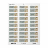 rustieke blauwe burlap beige kant land bruiloft etiket (Full Sheet)