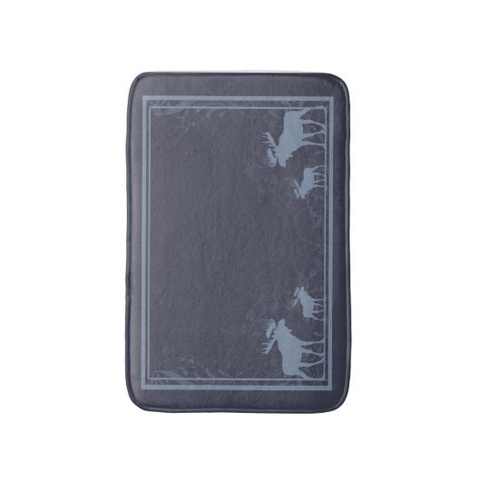 Rustieke blauwe eland wervelende geheugen schuim b badmat (Voorkant Verticaal)