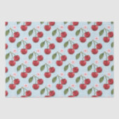 Rustieke blauwe gingham en kersen tissuepapier (Voorkant)