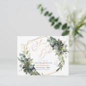 Rustieke Blauwe Gom Eucalyptus, Groen Bewaar de Da Briefkaart (Staand voorkant)