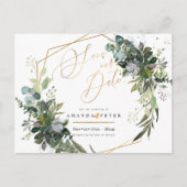 Rustieke Blauwe Gom Eucalyptus, Groen Bewaar de Da Briefkaart (Voorkant)