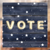 Rustieke Blauwe Houten Sterren Stem Raamsticker (Vel 2)