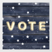 Rustieke Blauwe Houten Sterren Stem Raamsticker (Vel)