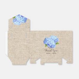 Rustieke Blauwe Hydrangea Bloem Burlap Dank u Bedankdoosjes