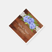 Rustieke Blauwe Hydrangea Bruiloft Collectie Serve Servet (Hoek)