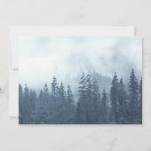 Rustieke Blauwe Pijnbomen Huwelijksrepetitie & din Kaart (Achterkant)