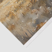 Rustieke blauwe tractor witte schuur aquarel tissuepapier (Detail)