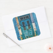 Rustieke Blauwe Verdrietige Stickers van de Verfde (Envelop)