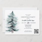 Rustieke Blauwe Winter besneeuwde dennen Corporate Kaart (Voorkant)