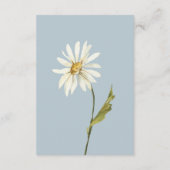 Rustieke Blauwe & Witte Daisies Bruiloft Details Informatiekaartje (Achterkant)