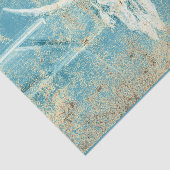 Rustieke Blauwgroen Blauwe Textuur Westerne Bull K Tissuepapier (Detail)