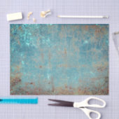 Rustieke  Blauwgroen Bruin Grunge Textuur Tissuepapier (Craft)