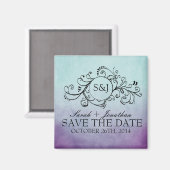 Rustieke Blauwgroen en Paarse Boheemse Save The Da Magneet (Voorkant / Achterkant)