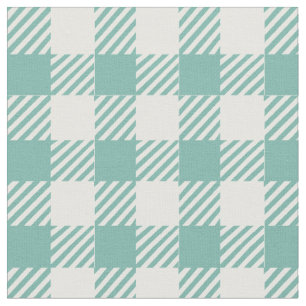 Rustieke Blauwgroen Gingham Buffalo Plaid Stof