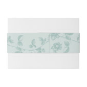 Rustieke Blauwgroen grillige bloemenbruiloft Uitnodigingen Wikkel (Achterkant Voorbeeld)