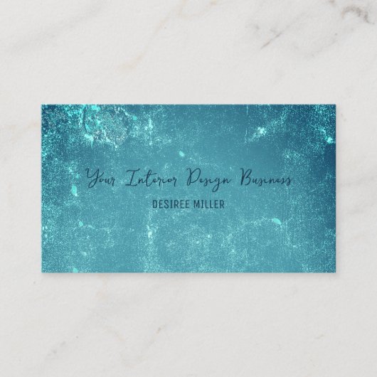 rustieke Blauwgroen groene vignet textuur Visitekaartje (Voorkant)