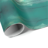 Rustieke Blauwgroen herfst lente bladeren bloemenb Cadeaupapier (Rol Hoek)