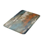 Rustieke Blauwgroen Sinaasappel Beige Boerderij St Badmat (Gekanteld)