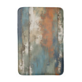 Rustieke Blauwgroen Sinaasappel Beige Boerderij St Badmat (Voorkant Verticaal)