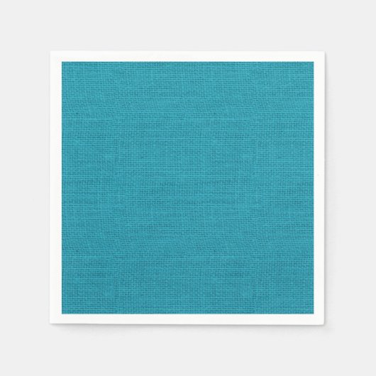 Rustieke Blauwgroen Turquoise Burlap Textuur Servetten (Voorkant)
