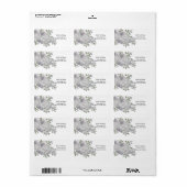 Rustieke Bleekroze Hortensia Adreslabel Etiket (Full Sheet)
