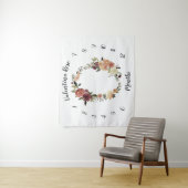 Rustieke bloei maandelijkse baby foto achtergrond wandkleed (In situ)