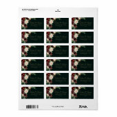 Rustieke bloei | Terracotta en Marsala rood adres Etiket (Full Sheet)