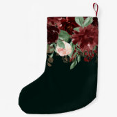 rustieke bloei | Terracotta en Marsala rood boeket Kleine Kerstsok (Achterkant)