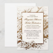 Rustieke Bloeiende Takken Witte Huwelijksuitnodigi Kaart (Voorkant / Achterkant)