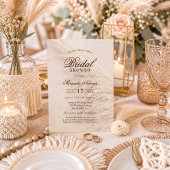 Rustieke Bloem Boho Pampas Gras Bruidsdouche Kaart