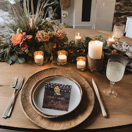 Rustieke Bloem Bruidsfeest Papieren Servet