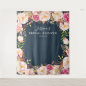 Rustieke bloem bruidsshower achtergrond wandkleed (Voorkant)