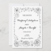 Rustieke bloem bruiloft uitnodiging (Voorkant)