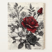 Rustieke bloem en kalligrafie - Aged Brown Paper 3 Planner (Achterkant)