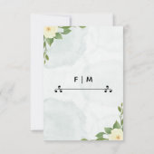 Rustieke bloem- en minimalistische Save the Date-u Date (Achterkant)